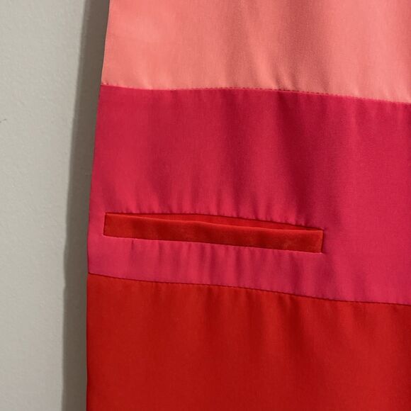 H&M Dress Size 4 Colorblock Sleeveless Shift Faux Pockets Office Classic Minimal - Picture 6 of 9